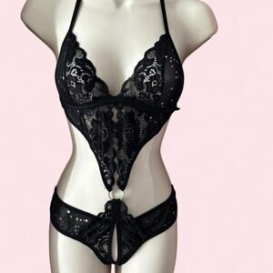 Avidlove black lace sheer